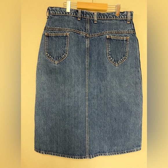 Classic Denim Skirt Hunt Club Vintage Split front skirt Unsized READ - Picture 2 of 7